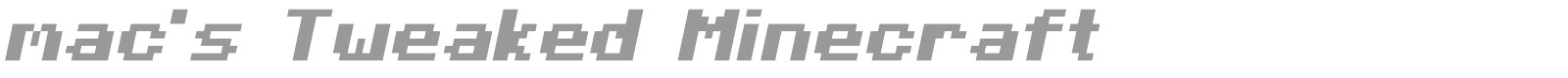 Mac's Minecraft font preview